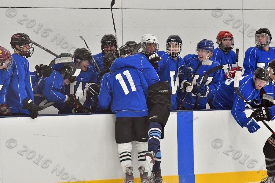 Wheaton College Men\'s Ice Hockey vs Middlesex Community College. - Photo By: KEITH NORDSTROM